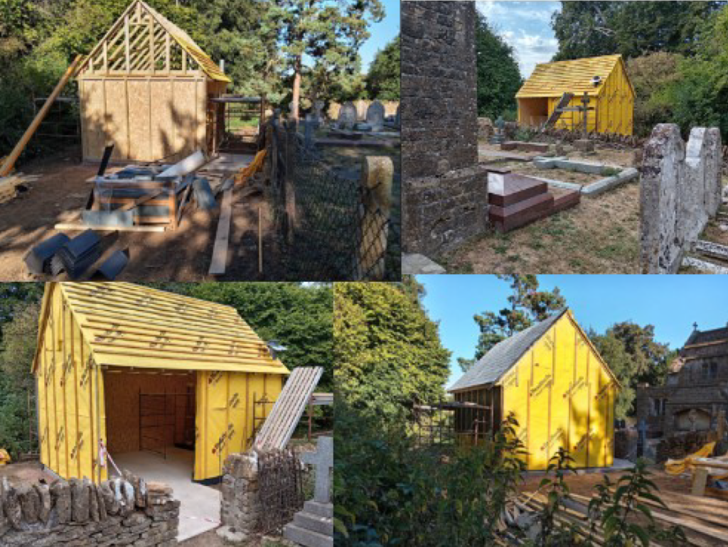 Cladding and insulating the structure.
